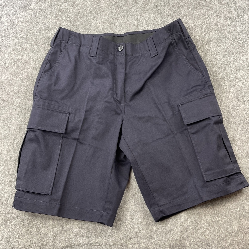 Lands End Chino Cargo Shorts Women's 10 Navy Blue Outdoor Coastal Preppy NEW